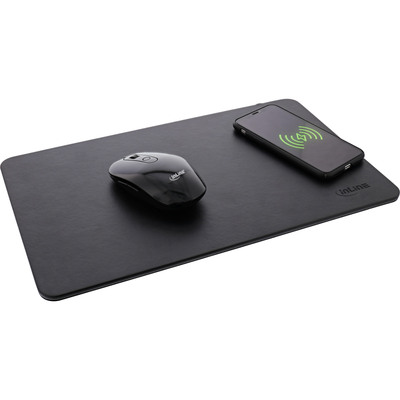 Podložka pod myš + bezdrôtová nabíjačka, 370x225x7mm, 10w, čierna