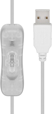 LED svetelná reťaz na drevenej cievke, napájanie USB, vypínač, 100 LED, 10m