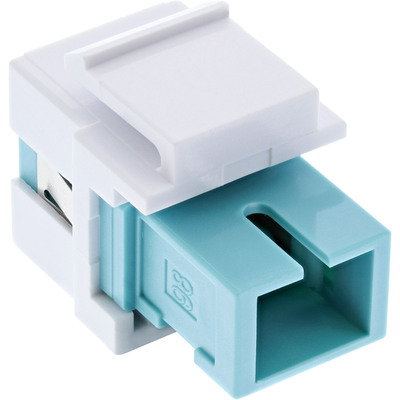 Konektor Keystone SC Simplex F/F, Multimode OM3, biely