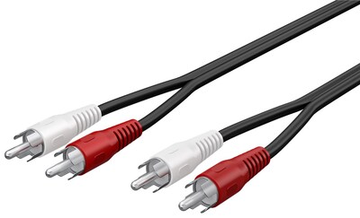 Kábel Cinch 2x audio M/M 15m, čierny