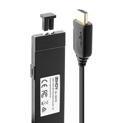 Predĺženie HDMI cez Fibre Optic LC OM3 do 300m, HDMI 2.0, 4K@60Hz, 18G, napájanie cez USB (Micro-B)