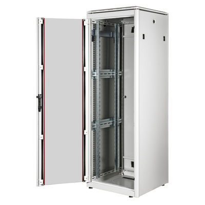 19" Rack na podlahu 36U, 1786x600x600mm (HxWxD), PRO, sklenené dvere, sivý