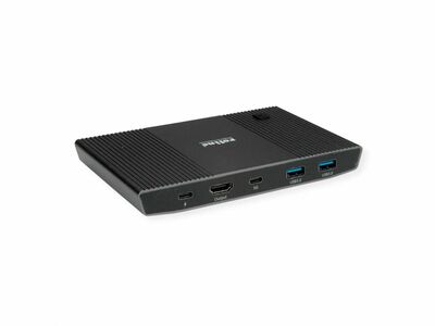 KVM switch/prepínač 2PC, USB Typ C, USB 3.0, USB hub, HDMI 4K@60Hz