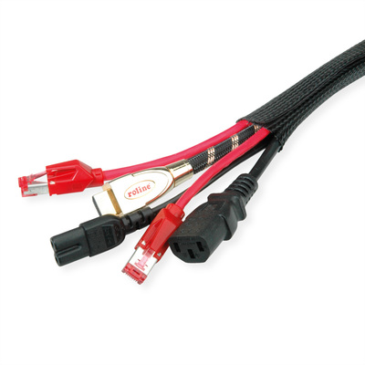 Káblový organizér Kábel Fix, suchý zips, 2.5m, ⌀ do 25mm, čierny