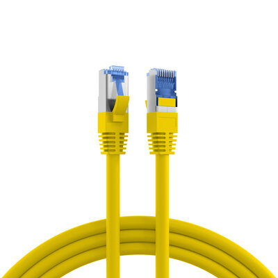 S/FTP (PiMF) Patchkábel LSOH 1m cat.7, žltý, Cu, SuperFlex