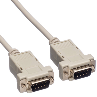 Kábel linkový 9pin M/M 1.8m, 1:1, prepojovací, sivý