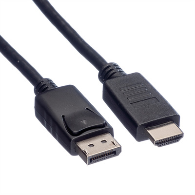 Kábel DisplayPort na HDMI M/M 2m, jednosmerný, max. 1920x1200@60Hz, čierny, Roline Green Eco obal