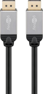 Kábel DisplayPort M/M 1.5m, 4K@60Hz, DP v1.2, 21.6Gbit/s, čierny, pozl. konektor