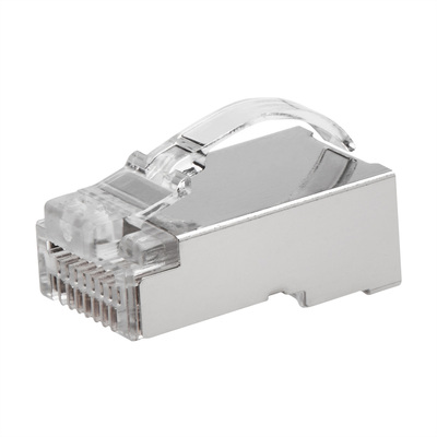 Konektor 8/8 RJ45 cat.6a, Easy-Pass-Through, tienený, na drôt aj lanko, AWG 24-26, 10ks/bal