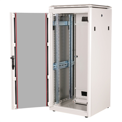 19" Rack na podlahu 26U, 1342x600x600mm (HxWxD), PRO, sklenené dvere, sivý