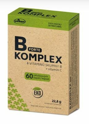 B-KOMPLEX FORTE, + vitamín C, Vitar EKO, 60 kapsúl §§