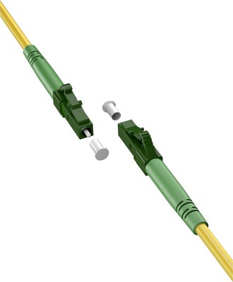 Fiber kábel LC/APC-LC/APC, 0.5m Simplex OS2(9/125µm), LSOH, 3mm, žltý