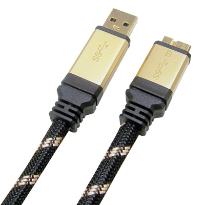 Kábel USB 3.0 A/MICRO-B M/M 2m, Super Speed, Gold