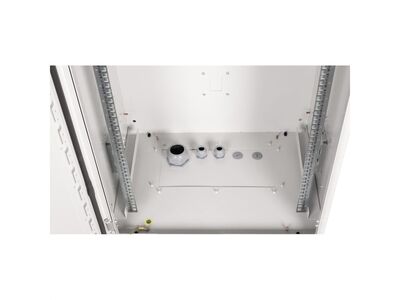 19" Rack na stenu 16U, sivý, 891x600x450mm (HxWxD), RAL7035, IP55, vonkajší, odnímateľné bočnice