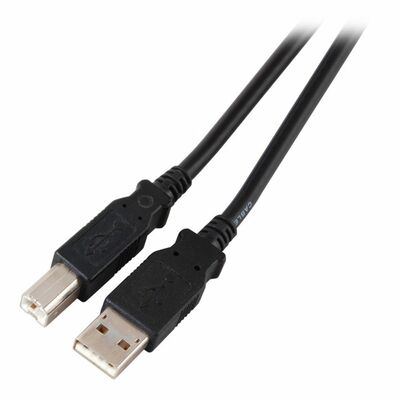 Kábel USB 2.0 A-B M/M 1.8m, High Speed, čierny