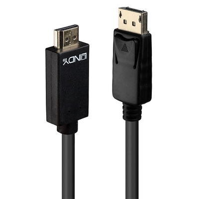 Kábel DisplayPort na HDMI M/M 2m, jednosmerný, 3840x2160 @30Hz, čierny, pozl. konektor,