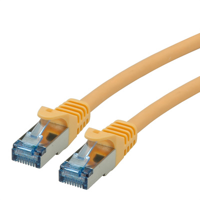 S/FTP (PiMF) Patchkábel LSOH 0.5m cat.6a, žltý, Cu, Component Level