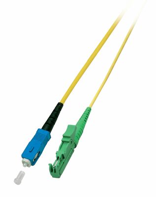 Fiber kábel SC-E2000/APC, 2m Simplex OS2(9/125µm), LSOH, 3mm, žltý