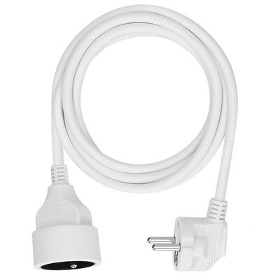 Predlžovačka 2m s 1 zásuvkou, 1.00mm², biela