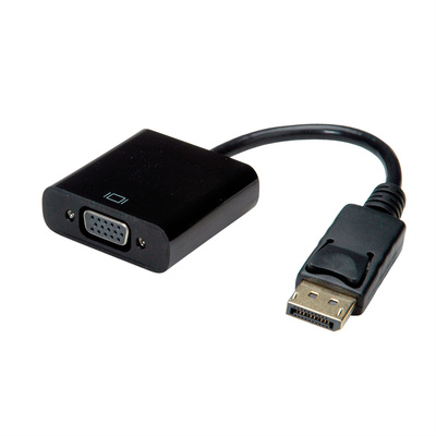 Adaptér DisplayPort na VGA M/F, 15cm, passívny, čierny