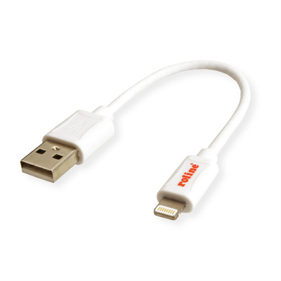Kábel USB "Lightning" pre Apple, 0.15m, High Speed, biely
