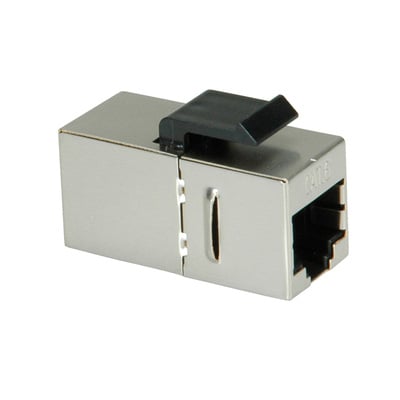 Konektor Keystone cat.6, tienený, strieborný, SPOJKA RJ45