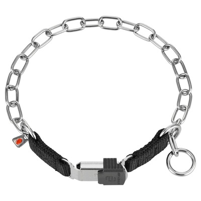 Obojok retiazkový sťahovací 3mm/58cm, ClicLock, stredné oko, nerezová oceľ, HS