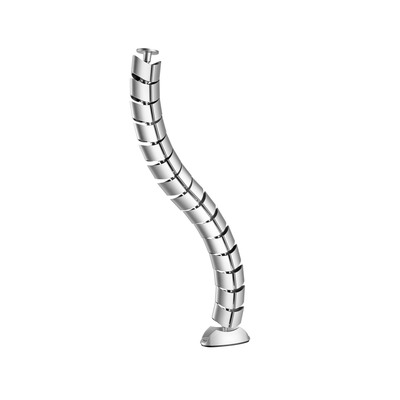 Káblový organizér Flex "chrbtica", 2 komorový, 80cm, montáž k stolu, sivý