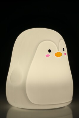 Nočná LED lampa "Tučniak", rôzne režimy svietenia, RGB farby, nabíjacia (USB C)
