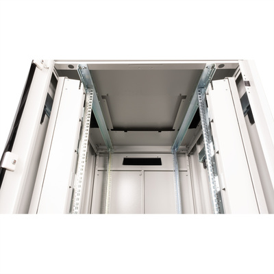 19" Rack na podlahu 26U, 1342x800x1000mm (HxWxD), PRO, sklenené dvere, sivý