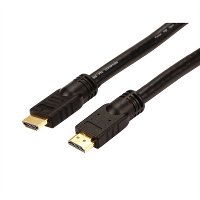 Kábel HDMI M/M 15m, High Speed+Eth, 4K@60Hz, HDMI 2.0, čierny, jednosmerný, aktívny