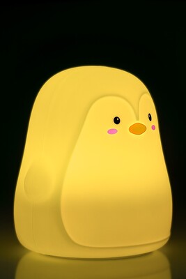 Nočná LED lampa "Tučniak", rôzne režimy svietenia, RGB farby, nabíjacia (USB C)