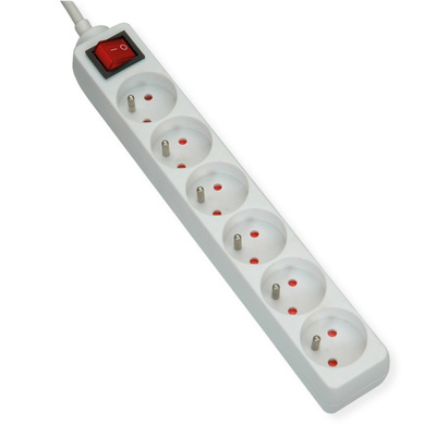 Predlžovačka 1.5m s 6 zásuvkami, 1.50mm², 16A, biela