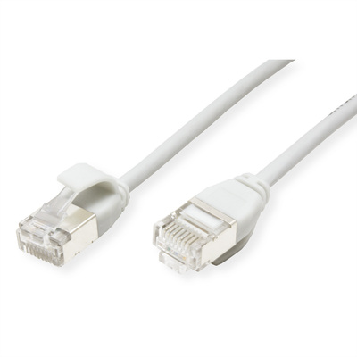 U/FTP (PiMF) Patchkábel LSOH 0.15m cat.6a, biely, slim, Cu, Flex Cable, Component Level