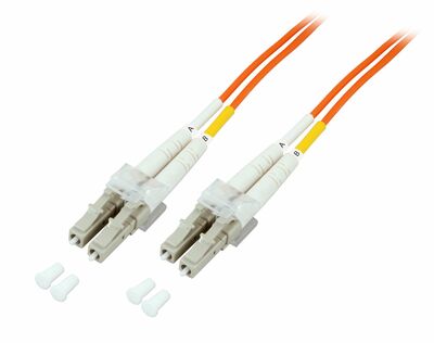Fiber kábel LC-LC, 20m Duplex OM1(62.5/125µm), LSOH, 2mm, oranžový