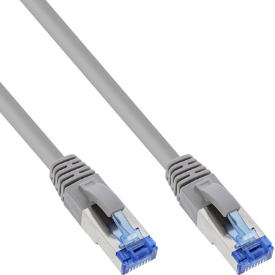 S/FTP (PiMF) Patchkábel LSOH 0.5m cat.6a, sivý, Cu