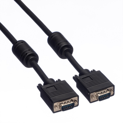 Kábel VGA M/M 20m, prepojovací, tienený, ferrit, čierny