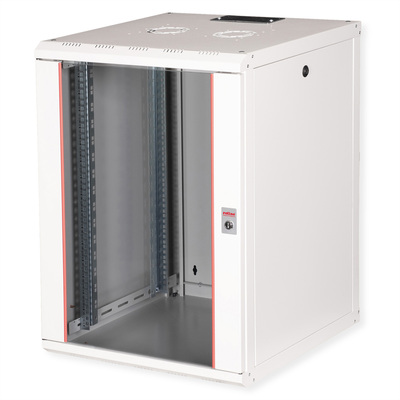 19" Rack na stenu 16U, sivý, 818x600x600mm (HxWxD), RAL7035, PRO, odnímateľné bočnice