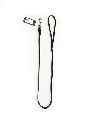 Vodítko s uškom, 10mm/130cm, chrómová karabína, koža, hnedé