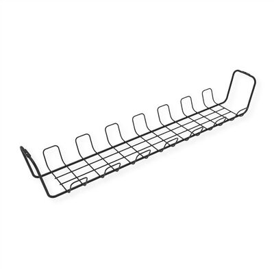 Káblový organizér, žľab na káble pod stôl, 600x132x99mm (DxHxV), čierny, 2ks/bal