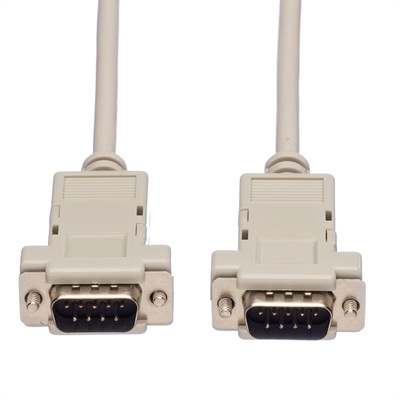 Kábel linkový 9pin M/M 1.8m, 1:1, prepojovací, sivý