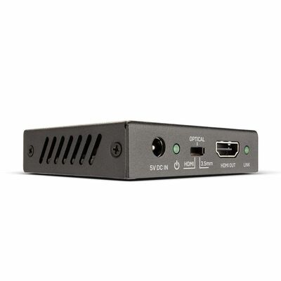 HDMI Audio Embeder, 4K, digital: toslink (S/PDiF), analog: 3,5mm jack, čierny, 18G