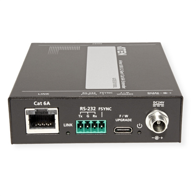 Predĺženie USB 3.2 Gen 1 cez TP do 100m, USB hub (4port), 5Gbps, RS23, PoC (PowerOverCable), čierny