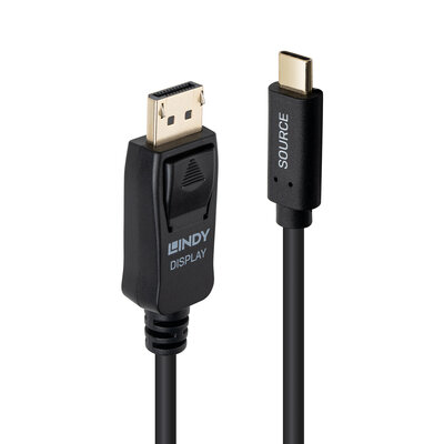 Kábel USB 3.1 Typ C na DisplayPort M/M 2m, 4K@60Hz UHD, HDR, čierny