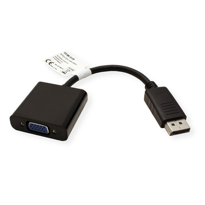 Adaptér DisplayPort na VGA M/F, 15cm, čierny