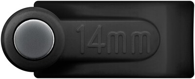 Káblová úchytka 14mm, čierna, 100ks/bal
