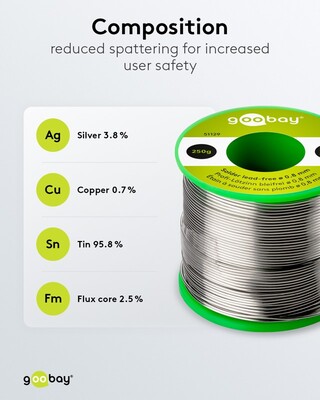 Cín spájkovací o priemere 0.8mm 250g špulka - bezolovnatý