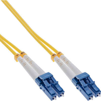 Fiber kábel LC-LC, 3m Duplex OS2(9/125µm), LSOH, 3mm, žltý