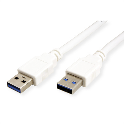 Kábel USB 3.2 Gen 1, A-A M/M 3m, 5Gbps, biely