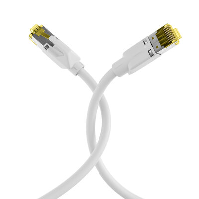 S/FTP (PiMF) Patchkábel LSOH, 1.5m cat.6a, biely, Cu, Draka UC900 s TM31